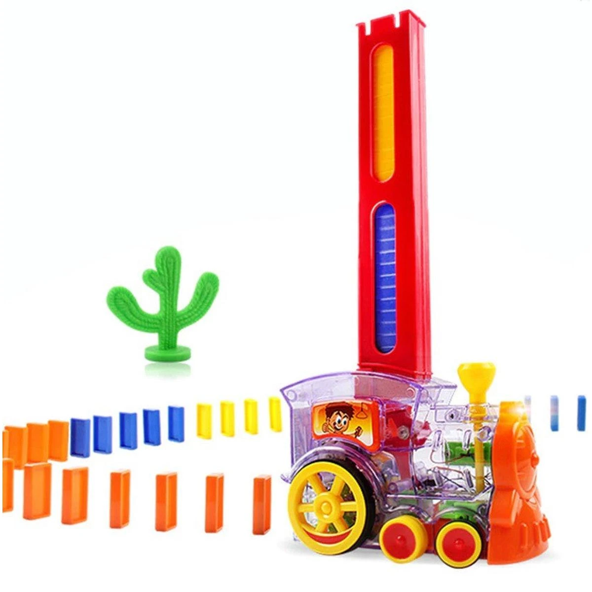 Domino Train Set – 80 Pcs. Fun and Colorful Train That Prepares Your Domino Rally Experience Quickly and Automatically price in Pakistan