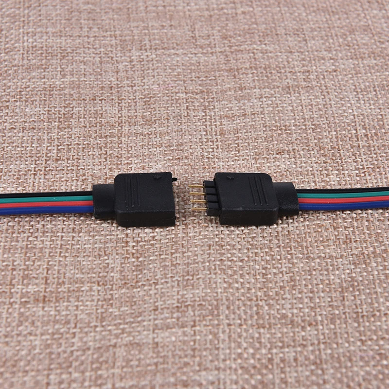 10Pcs 4Pin Male + Female Connector Cable Wire for 3528 5050 LED Strip Light Encounter price in Pakistan