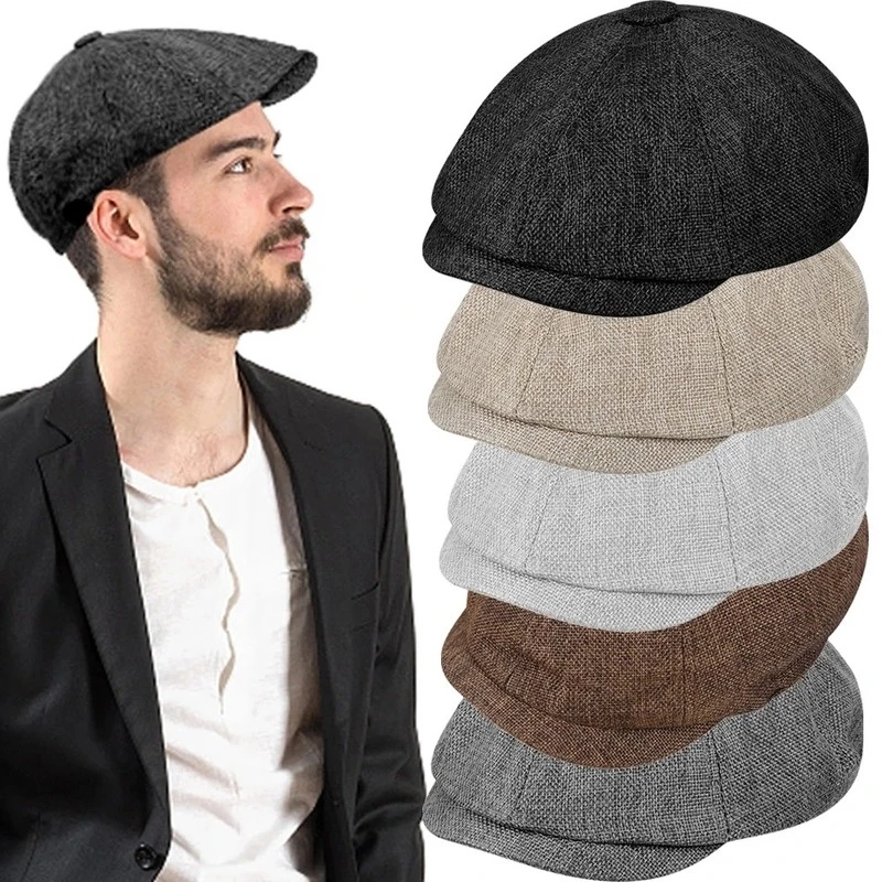 British Stripe Beret Hat British Style Classic Retro Newsboy Hats for Men and Women Universal Berets Cap Leisure Sports Sun Caps price in Pakistan