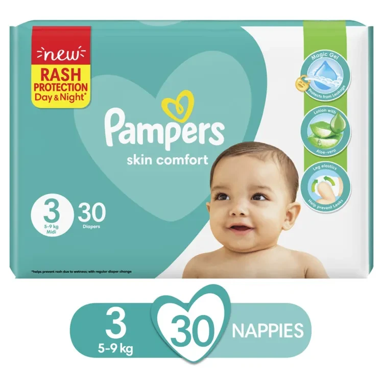 Pampers Taped Baby Diapers (Size 3 Medium, 28 Pcs) price in Pakistan