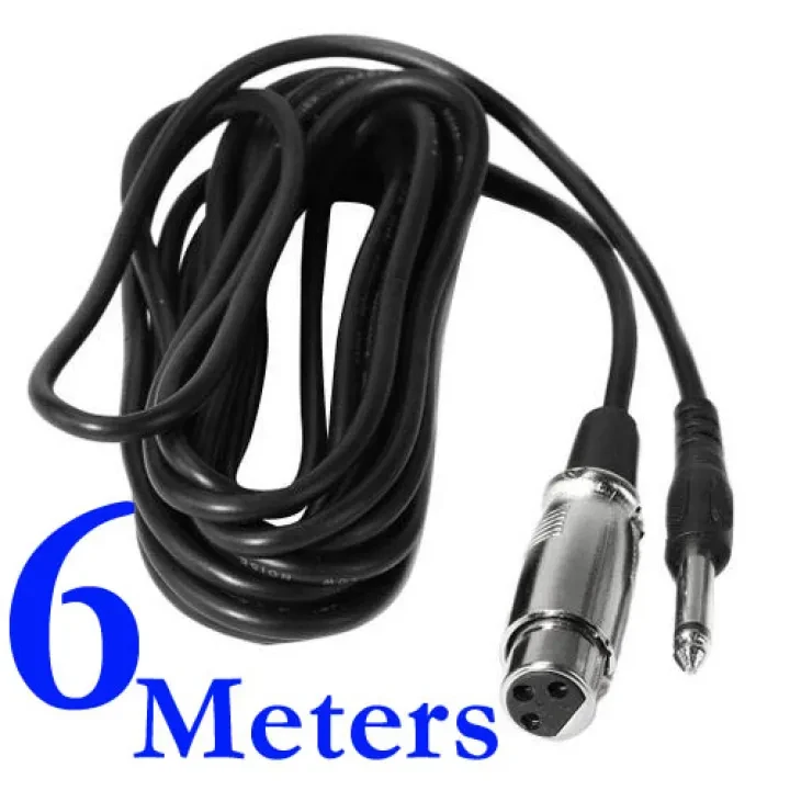 Female XLR to 14 (6.35mm) TS Mono Jack Unbalanced Microphone Cable Mic Cord for Dynamic Microphone price in Pakistan