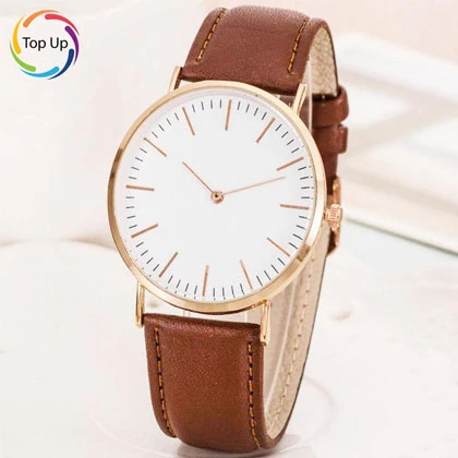 Watch For Men Analog Watch Business Watch Brown Leather Straps Stylish Wrist price in Pakistan