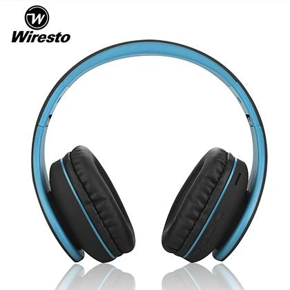 Wiresto Wireless Headphones Bluetooth 5.0 Bass Foldable Headset Over the Ear Headphone Audio Mp3 Portable Adjustable Earphones Gaming Headset Mic For Mobile PC price in Pakistan