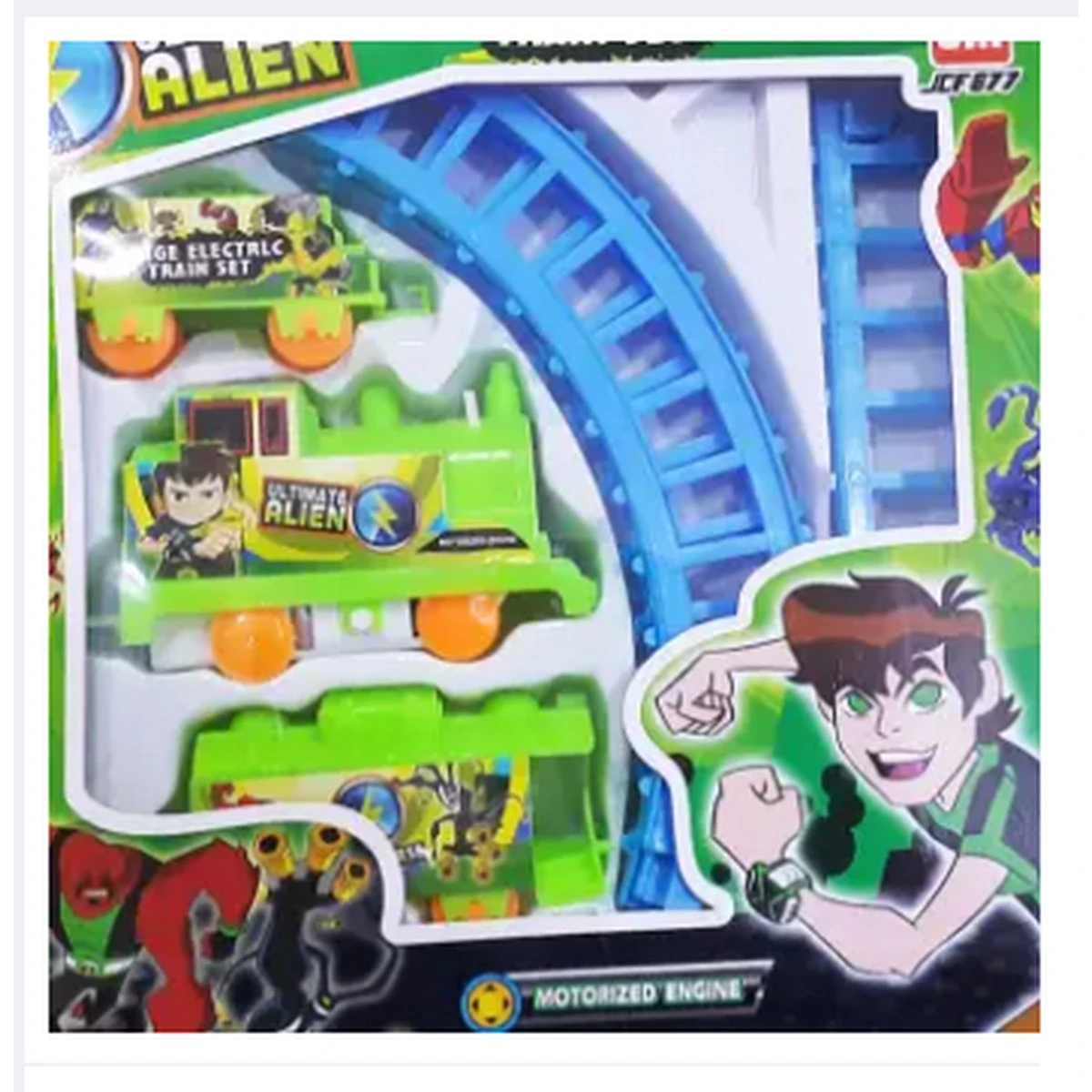 Ben 10 Train Set With Tracks For Kids battery Operated Toy price in Pakistan