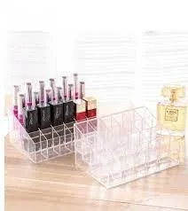 24 Grid Plastic Makeup Organizer Storage Box Cosmetic Box Lipstick Jewelry Box Case Holder Display S price in Pakistan