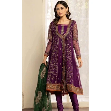 3PC Lawn Embroidered Shirt with Embroidered Bamber Chiffon Dupatta (D) price in Pakistan