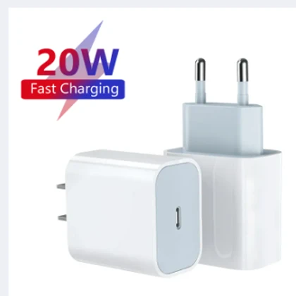 For iphonePD 20W USB Phone Charger Fast Charger for iPhone iPad Samsung OnePlus Wall Quick Charge Adapter TypeC Cable EUUS Plug price in Pakistan