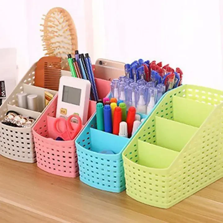 1pcs Plastic Storage Basket Office Plastic Storage Box Desktop price in Pakistan