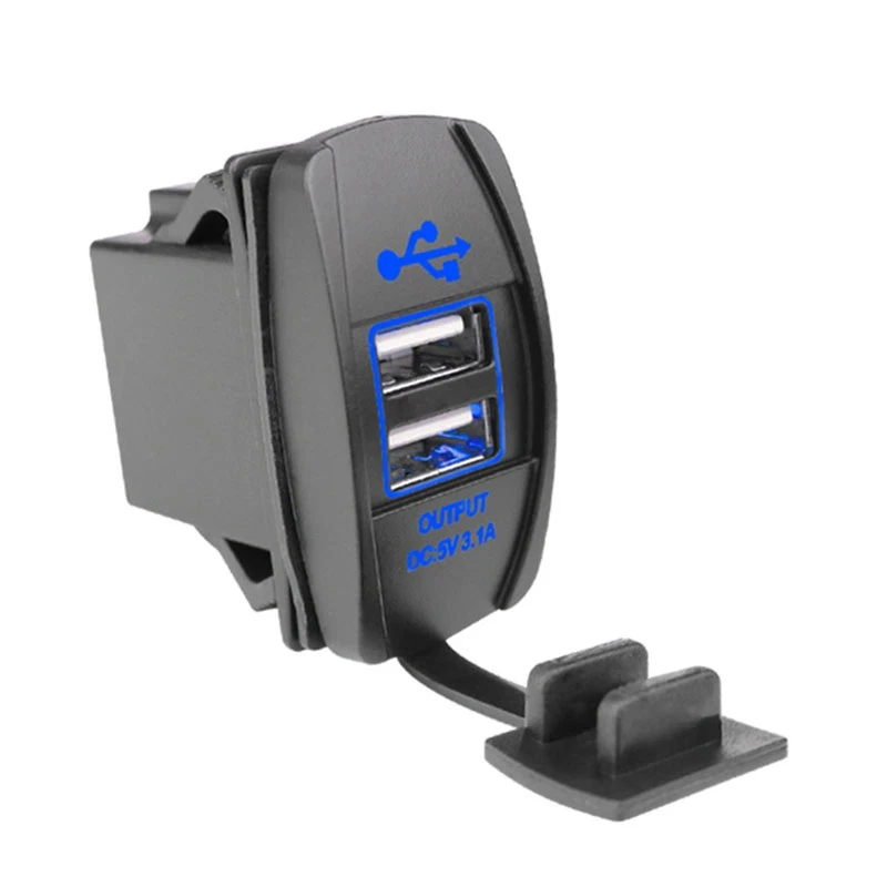 12-24V 3.1A LED Dual USB Car Auto Power Charger -Port Socket for Cell Phone iPhone 13 Series price in Pakistan