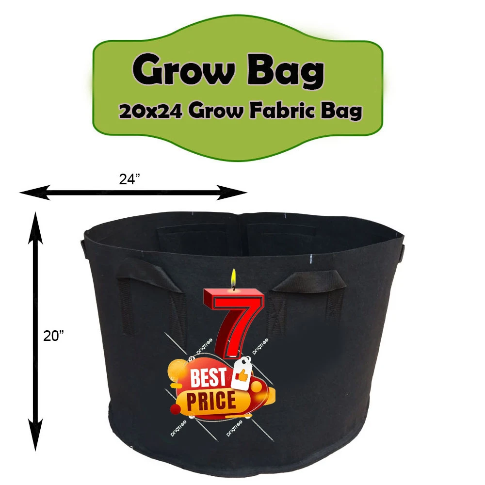Pack Of 7 Grow Bag I 20 Gallon Grow Bag I 20 X 24 I For vegetables For kitchen gardening lovers ( FFZ) price in Pakistan