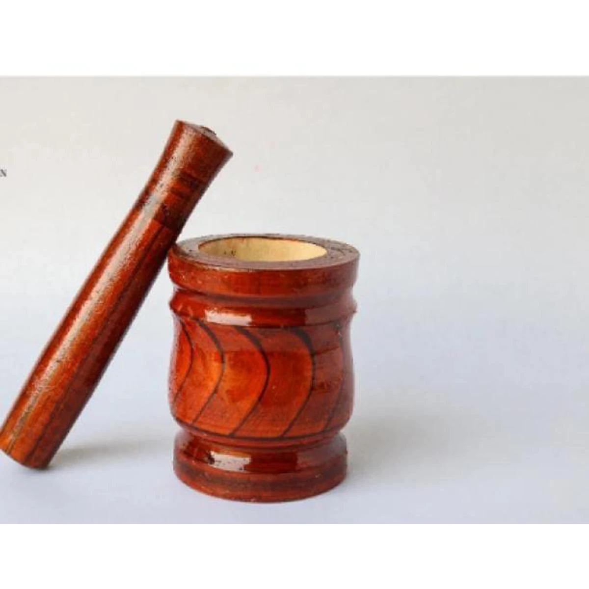 wooden Handmade RoseWood Mortaar And Pastle Chato price in Pakistan