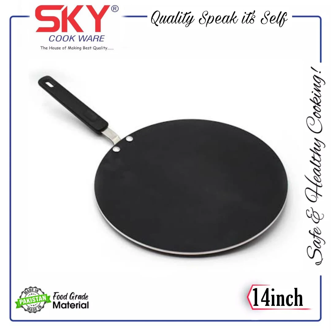 Tawa Non Stick Wood Handle High Quality Coating 121314 inch price in Pakistan