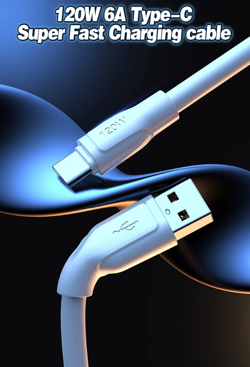 120W 6A USB Type C Cable Fast Charging Cable For Xiaomi price in Pakistan