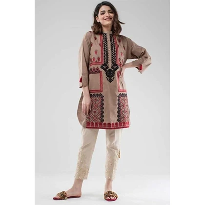 2pc Embroidered Lawn Shirt With Embroidered Trouser -BFHA622 (B) price in Pakistan