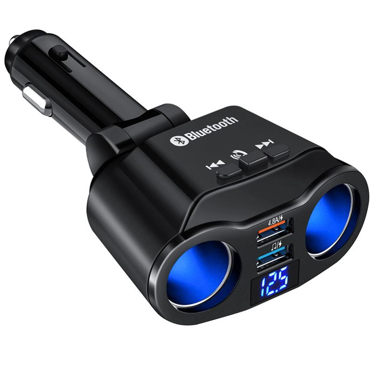 Three To One Car Chargers Fast Charging Dual USB Bluetooth Stereo Music Playback Car Cig-Arette Lighter Car Mp3 Player price in Pakistan