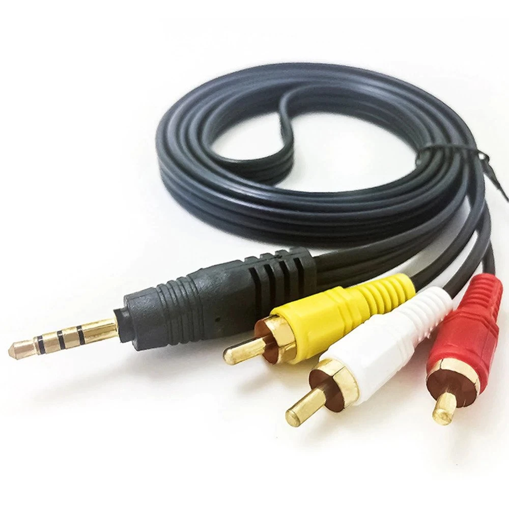 3.5mm Jack Male to 3 RCA Cable Male Audio Video AV Cable Wire Cord price in Pakistan