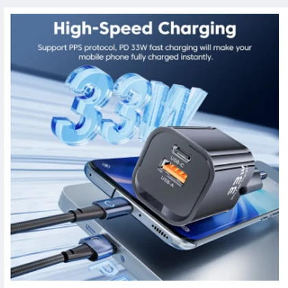 Toocki GaN USB Type C Charger Portable High Speed Charger for iPhone Xiaomi 13 Oneplus Realme PD3.0 QC3.0 PPS Cell Mobile Phone price in Pakistan