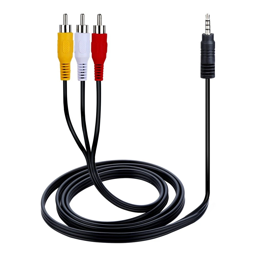 3 RCA Male to 3.5mm Male Jack Cable AV Audio Video Connector OFC,1M to 1.5m price in Pakistan
