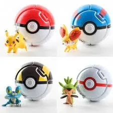 Throw Automatically Bounce Pokeball With Pokemon Pikachu Anime Action Figures Creative Children’s Toys price in Pakistan