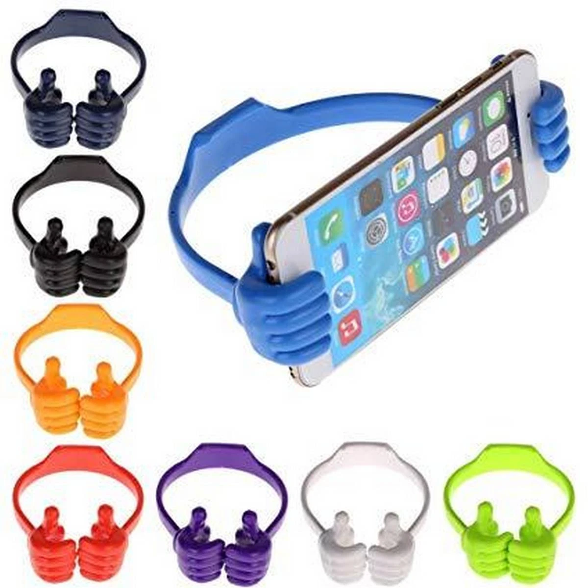 New Universal Thumb Mobile Stand Holder For Mobile & Tabletcute flexible portable mount cradle thumb ok stand price in Pakistan