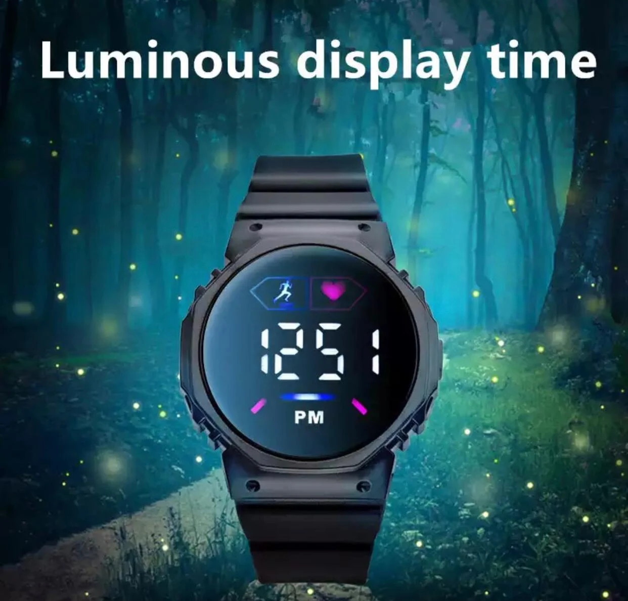 Fashion Outdoor Sports Watches Men Running Big Dial Led Digital Wristwatches Chronograph PU Strap Luminous Watch Clocks price in Pakistan