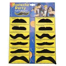Self Adhesive Fake Mustaches Costume Party Disguise Set of 6 ONLY 79 price in Pakistan