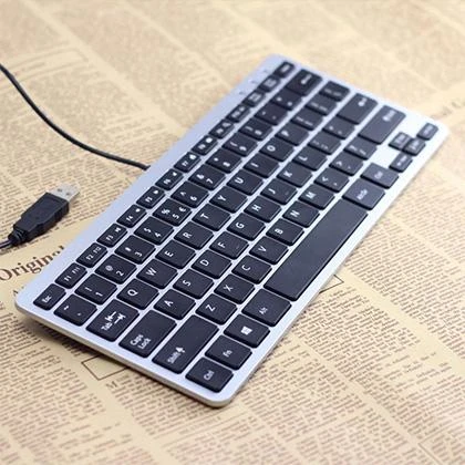 Wired Mini Backlit Keyboard – Thin and Silent Scissor Keys – White Backlight Color – US English price in Pakistan