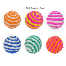 1pcs Cat Pet Sisal Rope Weave Ball Teaser Play Chewing Rattle Scratch Catch Toy Interactive Scratch Chew Toy For Pet Cat Dog price in Pakistan