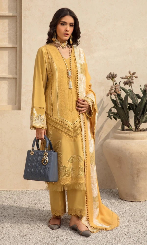 Saira Shakira- 3PC Lawn Embroidered Shirt With Embroidered Lawn Dupatta price in Pakistan
