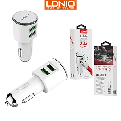 LDNIO DLC29 Fast Charging Car Charger 3.4AMP 2 USB Port With Micro Usb Cable price in Pakistan