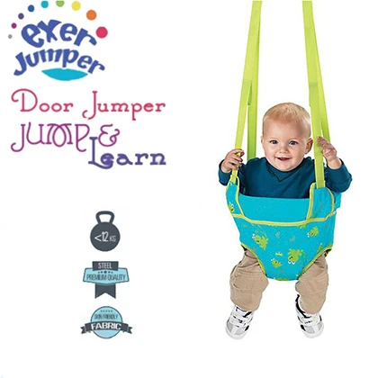 Baby Girl Exercise Doorway Bouncer Jumper – 30 kg support – Blue price in Pakistan