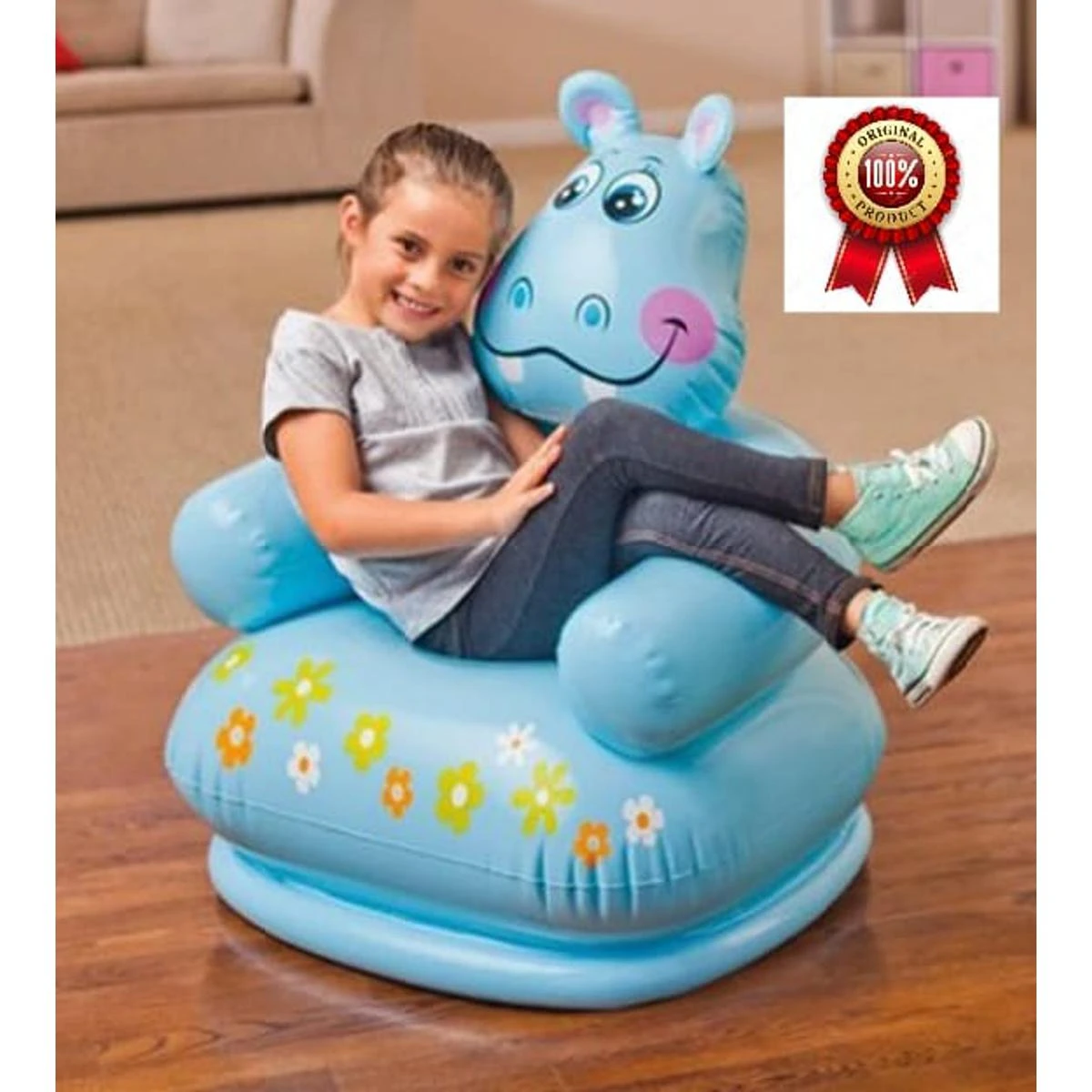 Intex air sofa for kids HAPPY Animal Air Sofa Chair for kids – HIPPO Size 65 x 64 x 75 cm-AL MUSTAFA TRADERS price in Pakistan