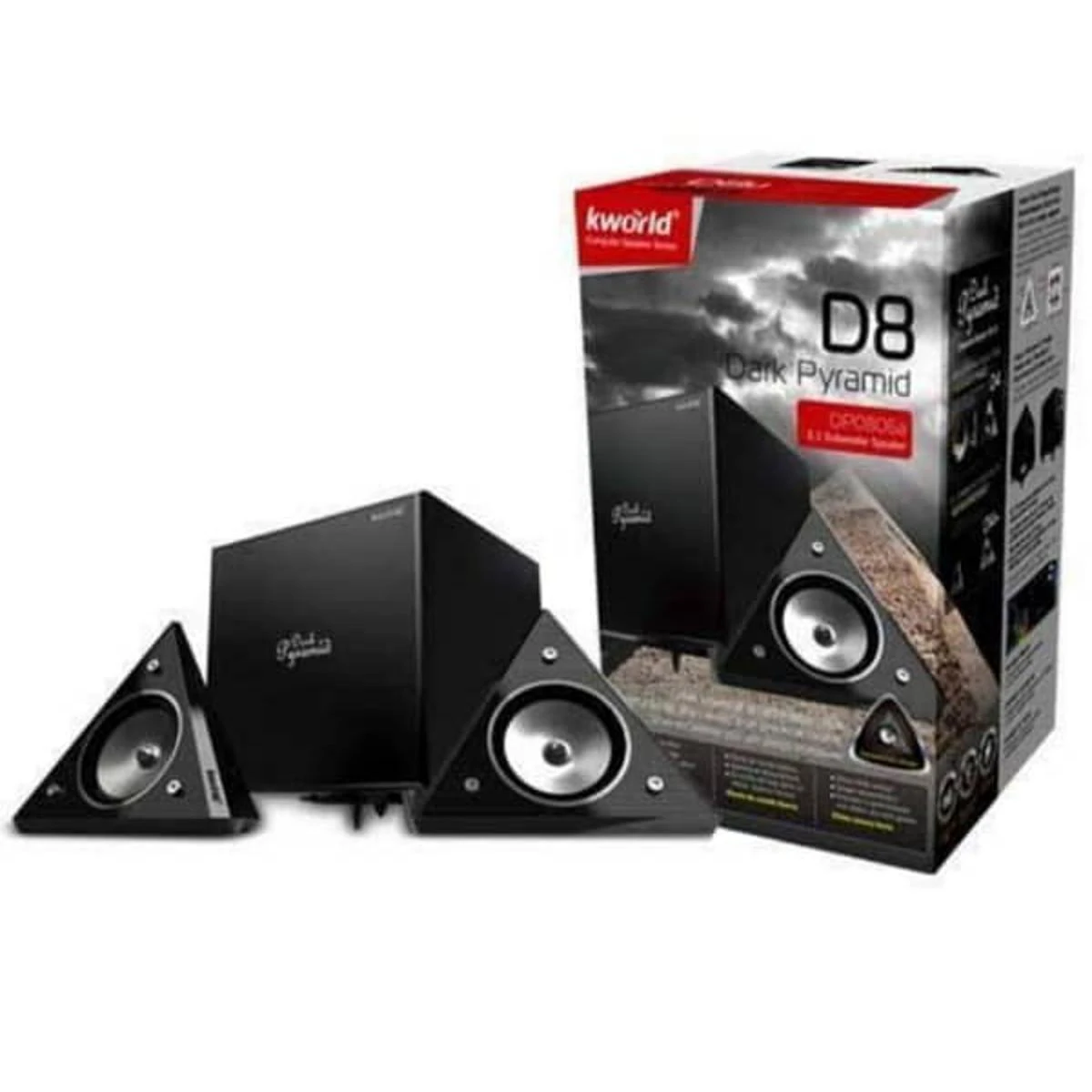 HOME THEATRE D8 DARK PYRAMID SPEAKER  ATTRACTIVE DESIGN  BEST QUALITY SOUND IN CHEAP AMOUNT price in Pakistan