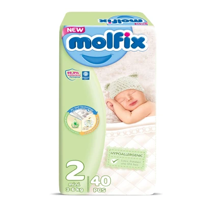 Molfix Diaper,Size 2, Mini, 3-6Kg, 40Pcs,Twin Pack price in Pakistan