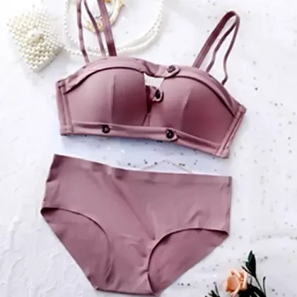 Women Blue Green Lingerie Sets Wireless Lace Cotton Panties Padded Bras Push Up Bra Sets Underwear A B C Sexy price in Pakistan
