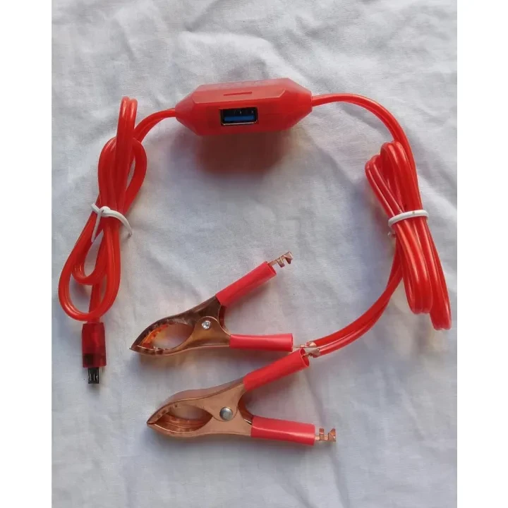 High Quality 12V 3.1 A Battery DC Solar Mobile Phone Charger Adapter + USB Battery Clamp price in Pakistan