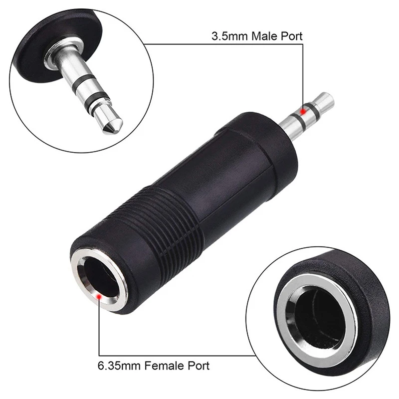 2PCS – Audio Stereo Plug Adapter – 6.35mm To 3.5mm Jack Connector price in Pakistan