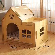 cat house – wooden cat house -pine -white model price in Pakistan