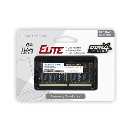 Elite 16GB DDR4 Laptop Ram 3200 MHz TED416G3200C22-S01 price in Pakistan