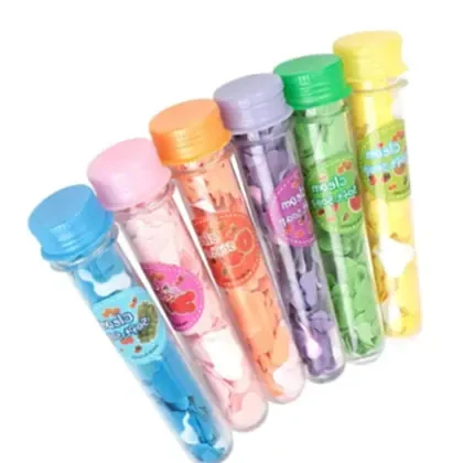 Portable Mini Body Washing Bath Test Tube Confetti Foaming Flower One time Paper Soap Slice price in Pakistan