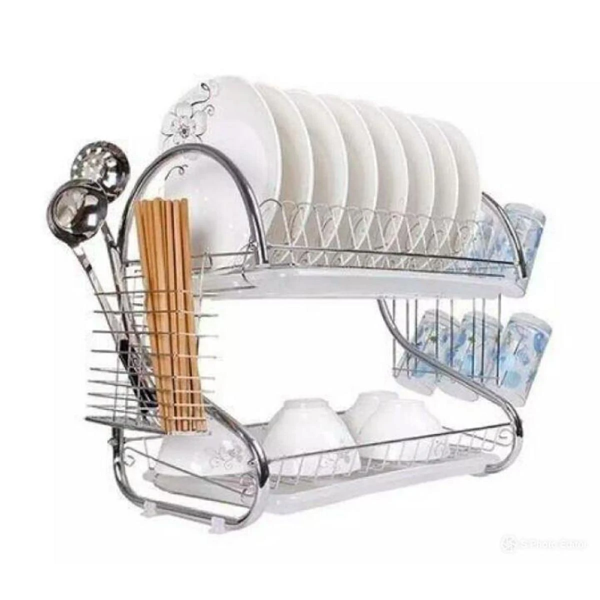 Stainless steel crockery stand s shape super quality price in Pakistan