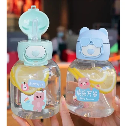 Cute Glasses Bear Water Bottle -Green price in Pakistan