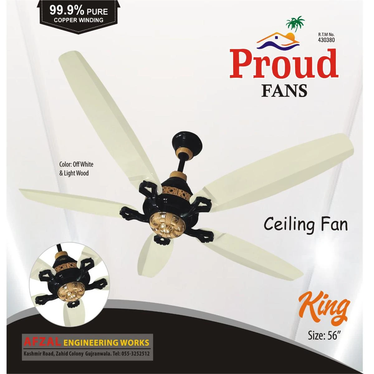 Proud Ceiling Fan Future Model 56 Inch Copper Winding Ceiling Fan price in Pakistan