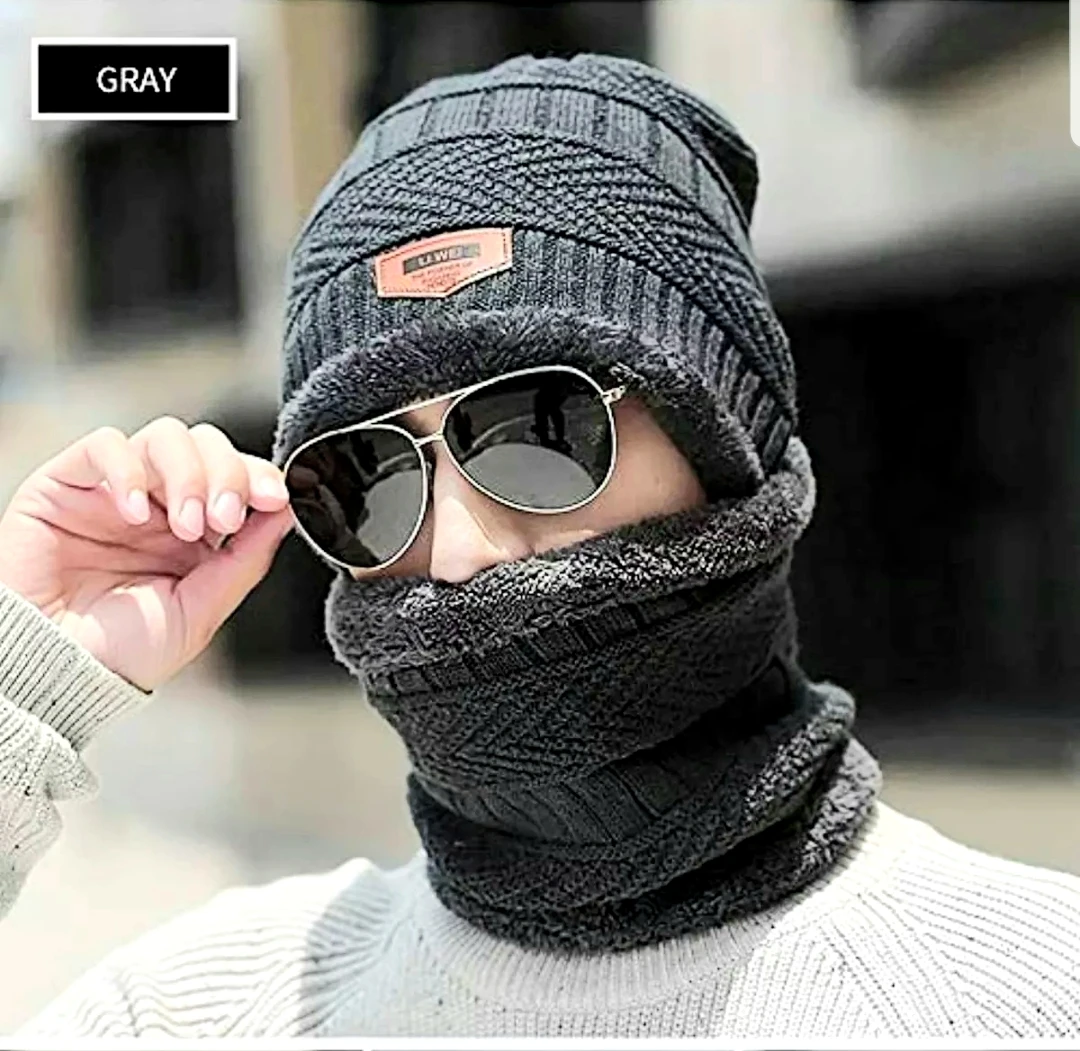 Winter Beanie Cap For Men – Beanies Knit Hat knitted Cap Thicken Hedging Cap Balaclava Skullies Fashion Warm knit Beanie for MenWomen price in Pakistan