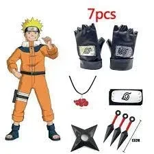 SET Anime Naruto Kakashi Cosplay Accessories headband Mask kunai Gloves Ninja Uchiha Mittens Action Figure Prop Stuff Kids Toy price in Pakistan