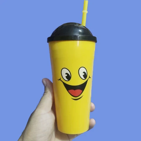 drinking glass plastic for kids emoji price in Pakistan