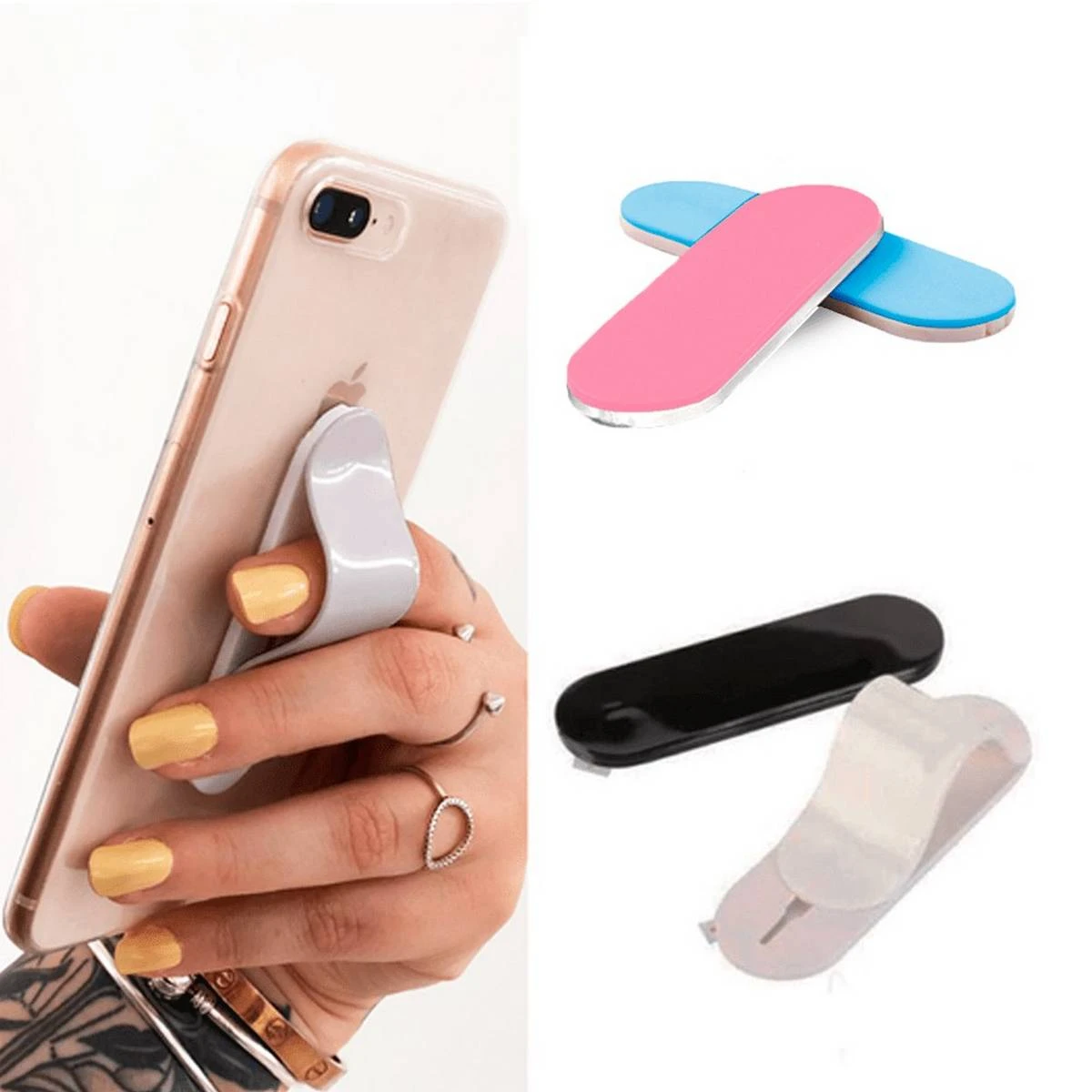 New Adhesive Mobile Phone Holder Finger Ring Universal Foldable Portable Gift Mount Support Reusable Grip Car Stand Bracket price in Pakistan