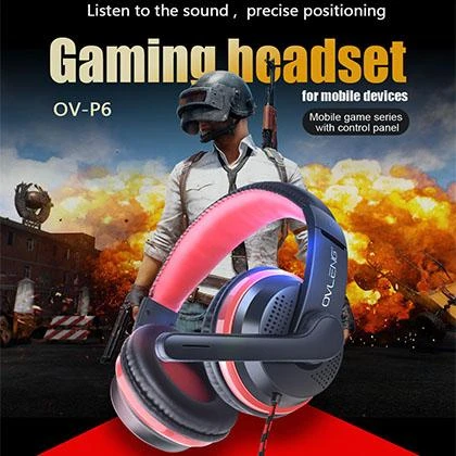 Ovleng Pro OV-P6 Gaming Headphone For Mobile PC PS4 4D Shocking Bass Noise Cancelling Digital Mic price in Pakistan