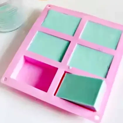 6 Cavities Square Silicone Soap Mold Rectangular Shape Candle Resin Plaster Mould Chocolate Cake Ice Making Set Home Decor Gifts price in Pakistan