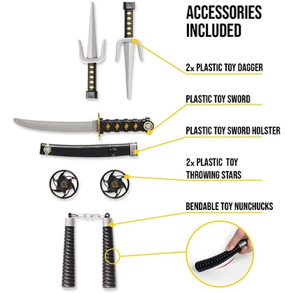 Ninja TOY for KIDS Contains Ninja with other Accessories price in Pakistan
